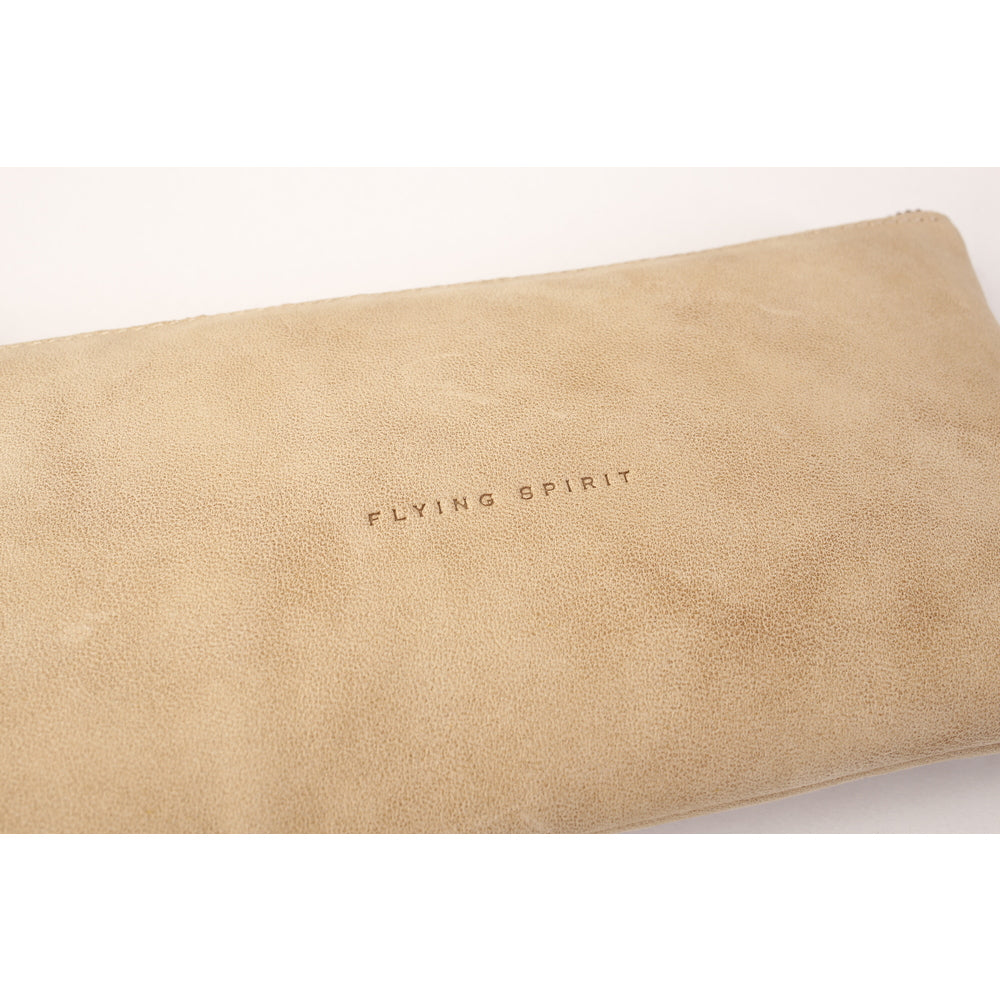 Clairefontaine Flying Spirit Leather Pencil Case Flat