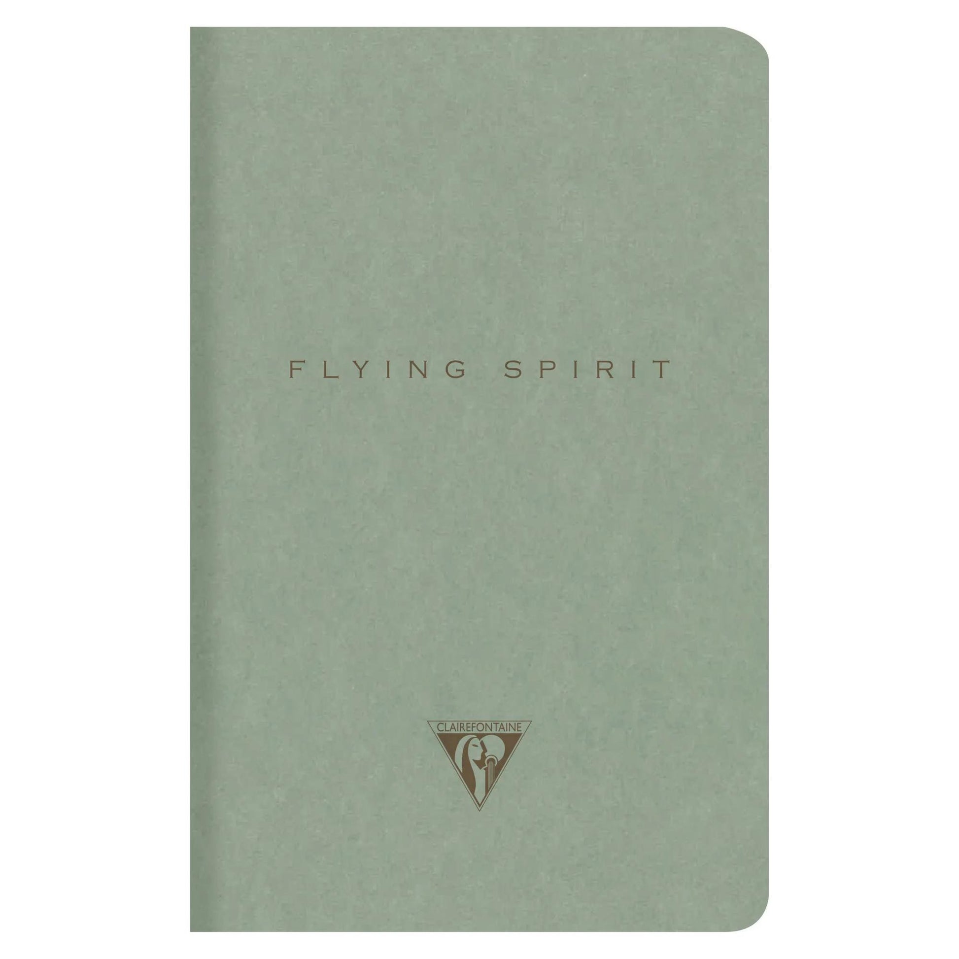 Clairefontaine Flying Spirit Cahier Notebook A6+ Lined Eucalyptus Green (5 Rear Cover Designs)