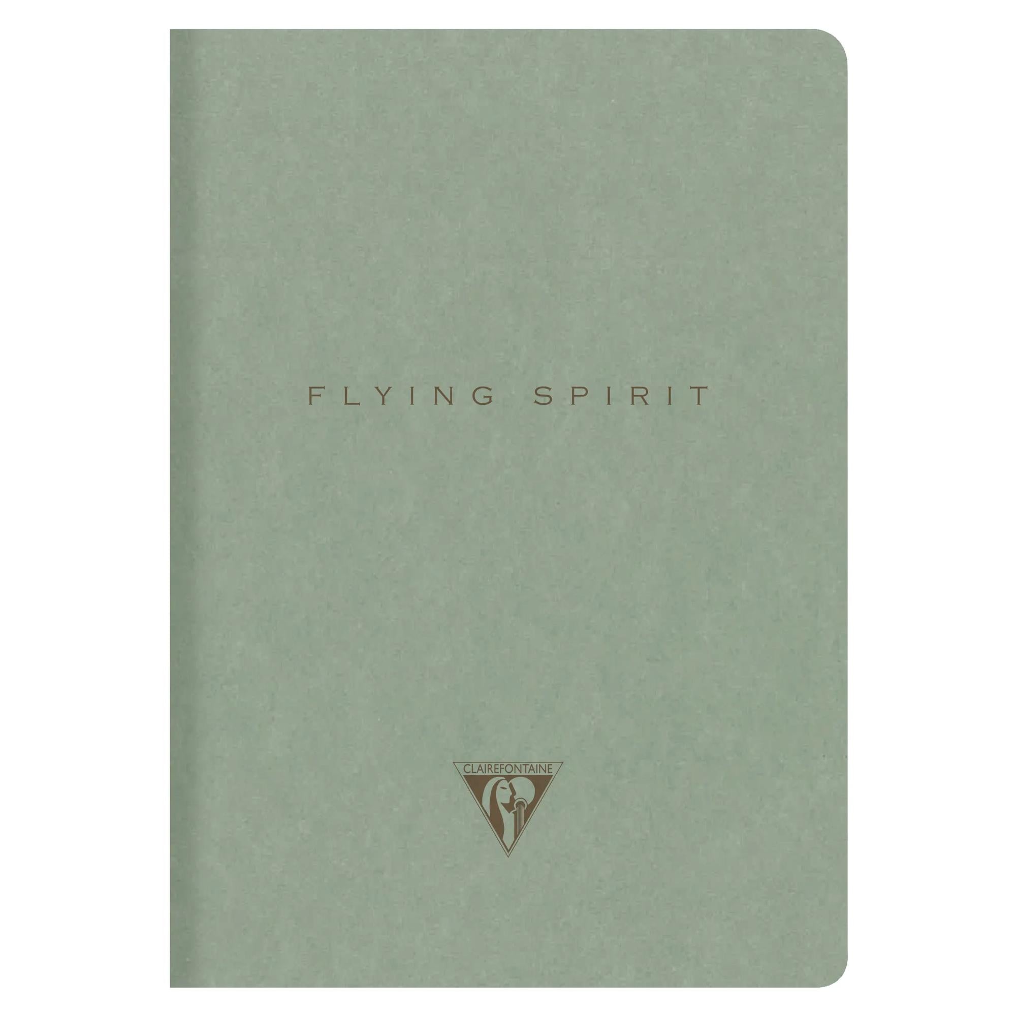 Clairefontaine Flying Spirit Cahier Notebook A5 Lined Eucalyptus Green (Assorted)