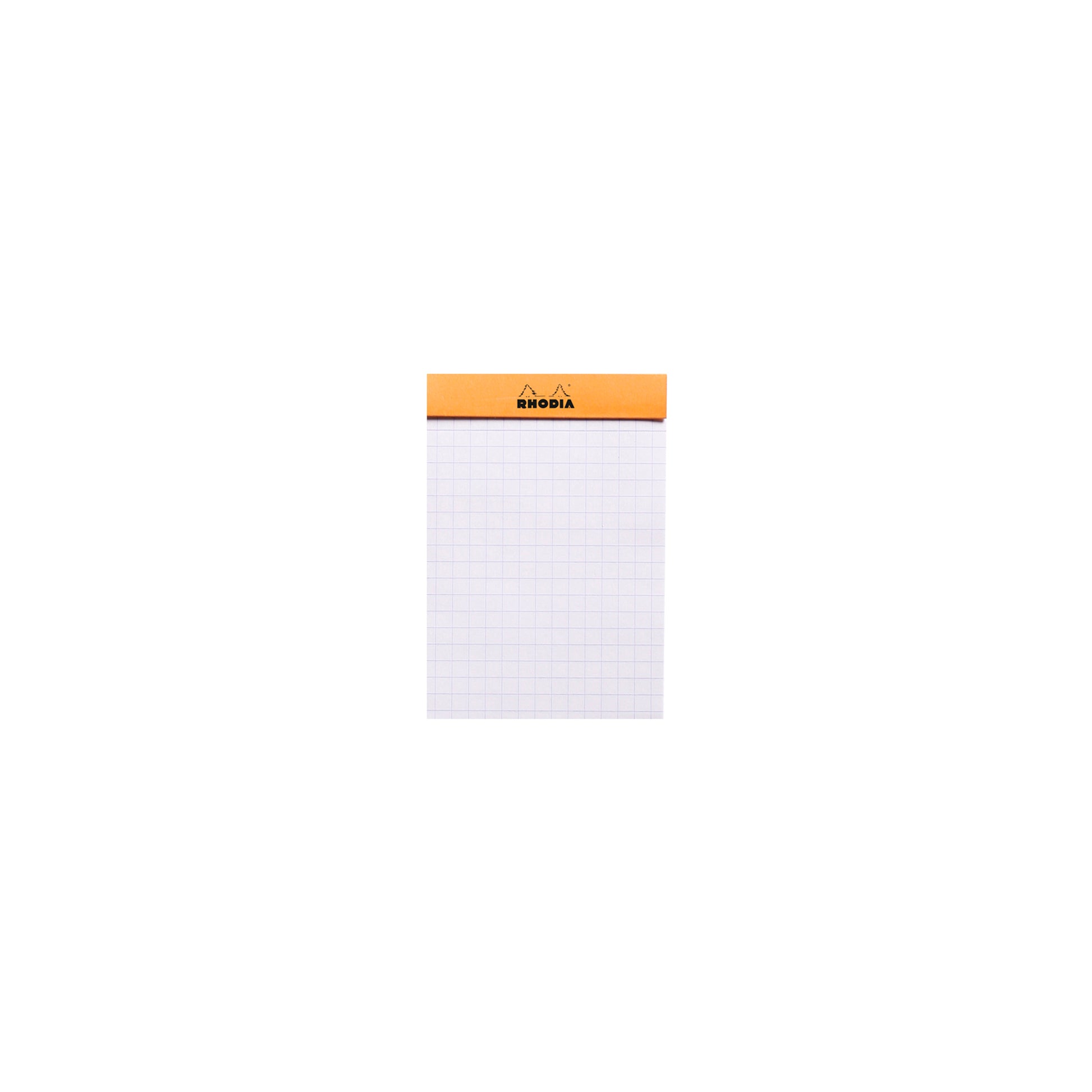 Rhodia No. 11 Top Stapled Notepad A7 Grid Orange