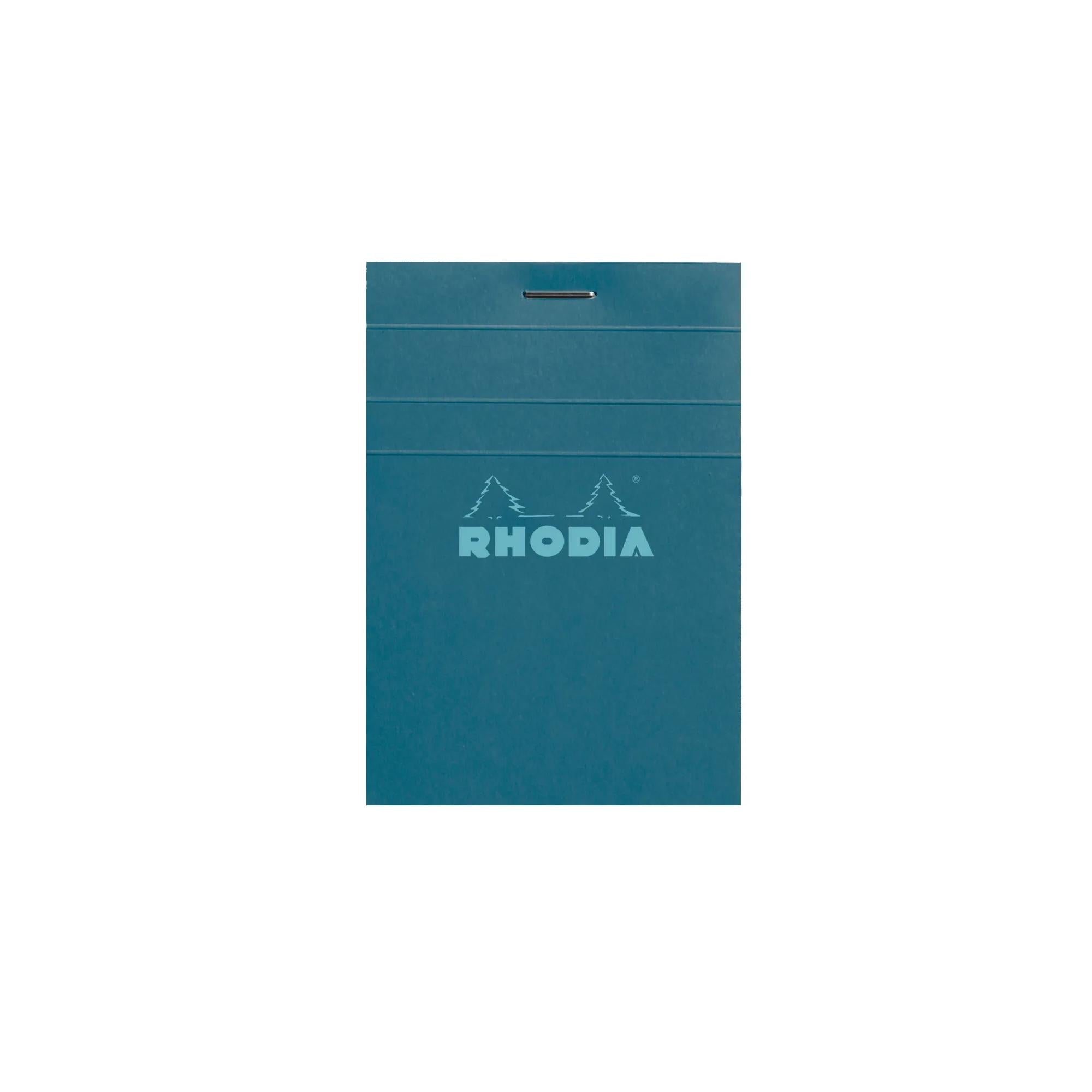 Rhodia No. 11 Top Stapled Notepad A7 Grid Peacock