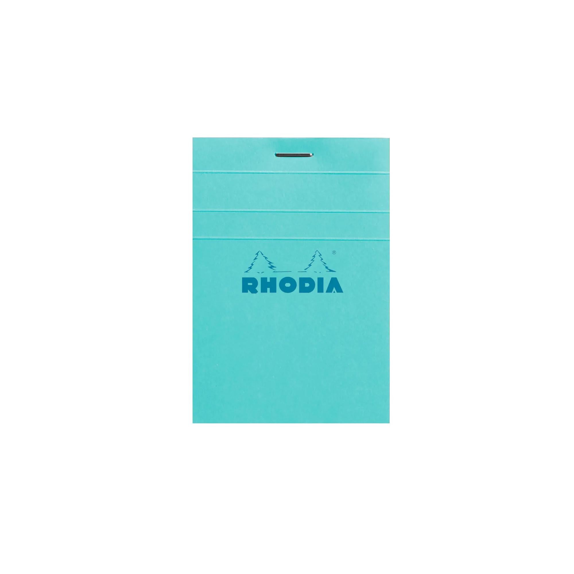 Rhodia No. 11 Top Stapled Notepad A7 Grid Azure Blue
