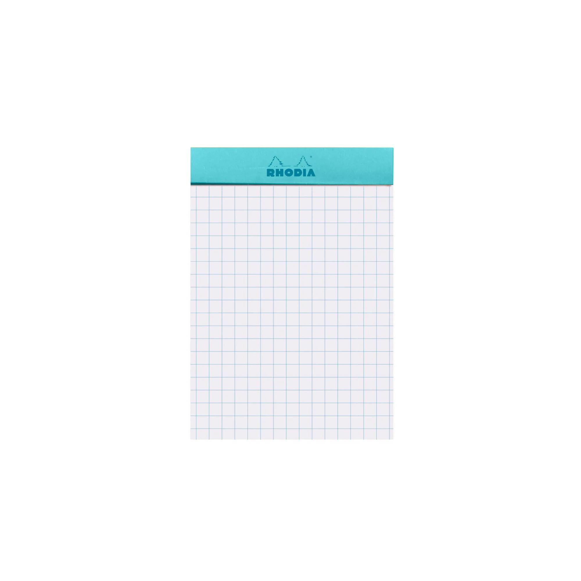 Rhodia No. 11 Top Stapled Notepad A7 Grid Azure Blue