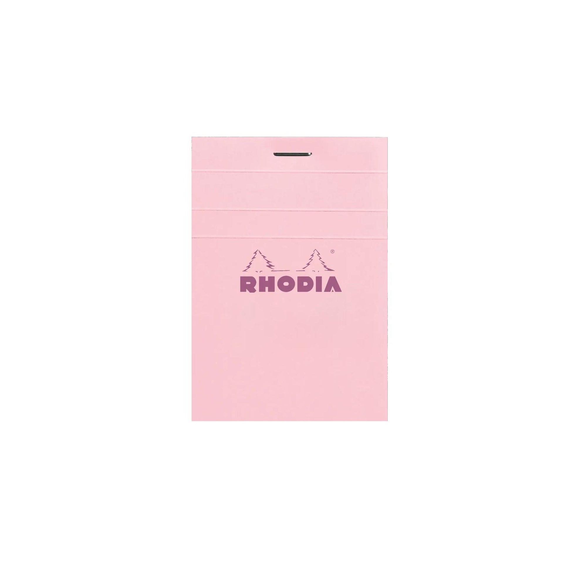 Rhodia No. 11 Top Stapled Notepad A7 Grid Rose