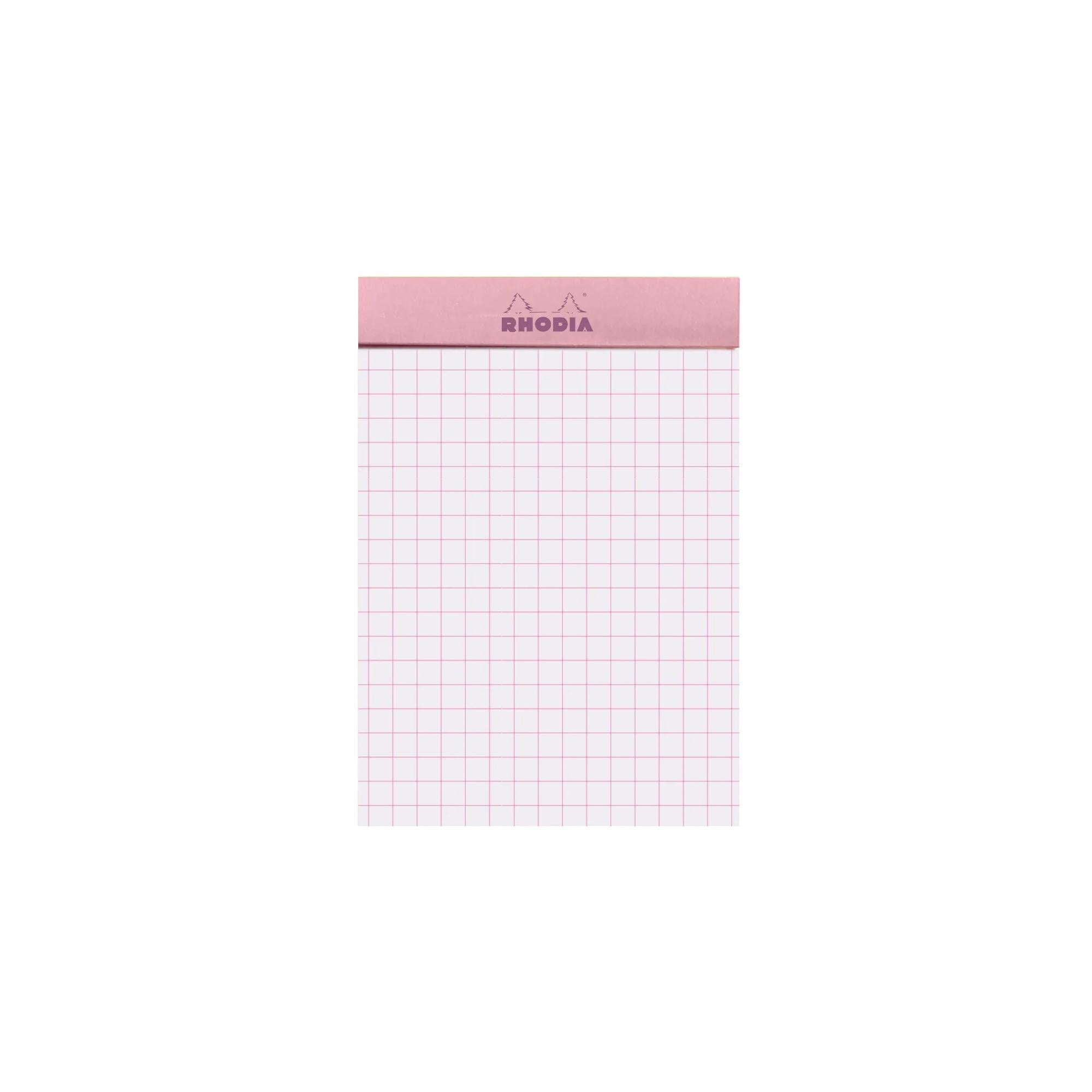 Rhodia No. 11 Top Stapled Notepad A7 Grid Rose