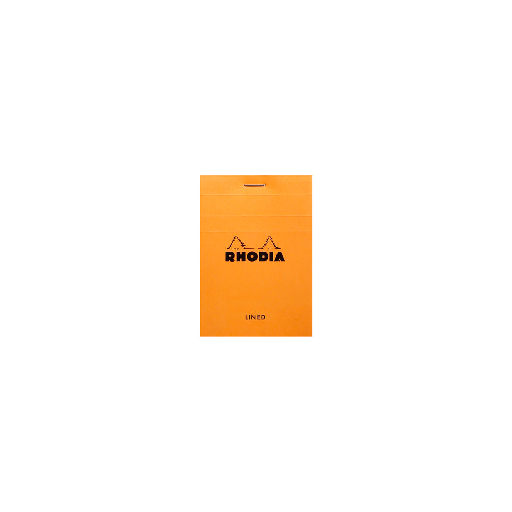 Rhodia No. 11 Top Stapled Notepad A7 Lined Orange