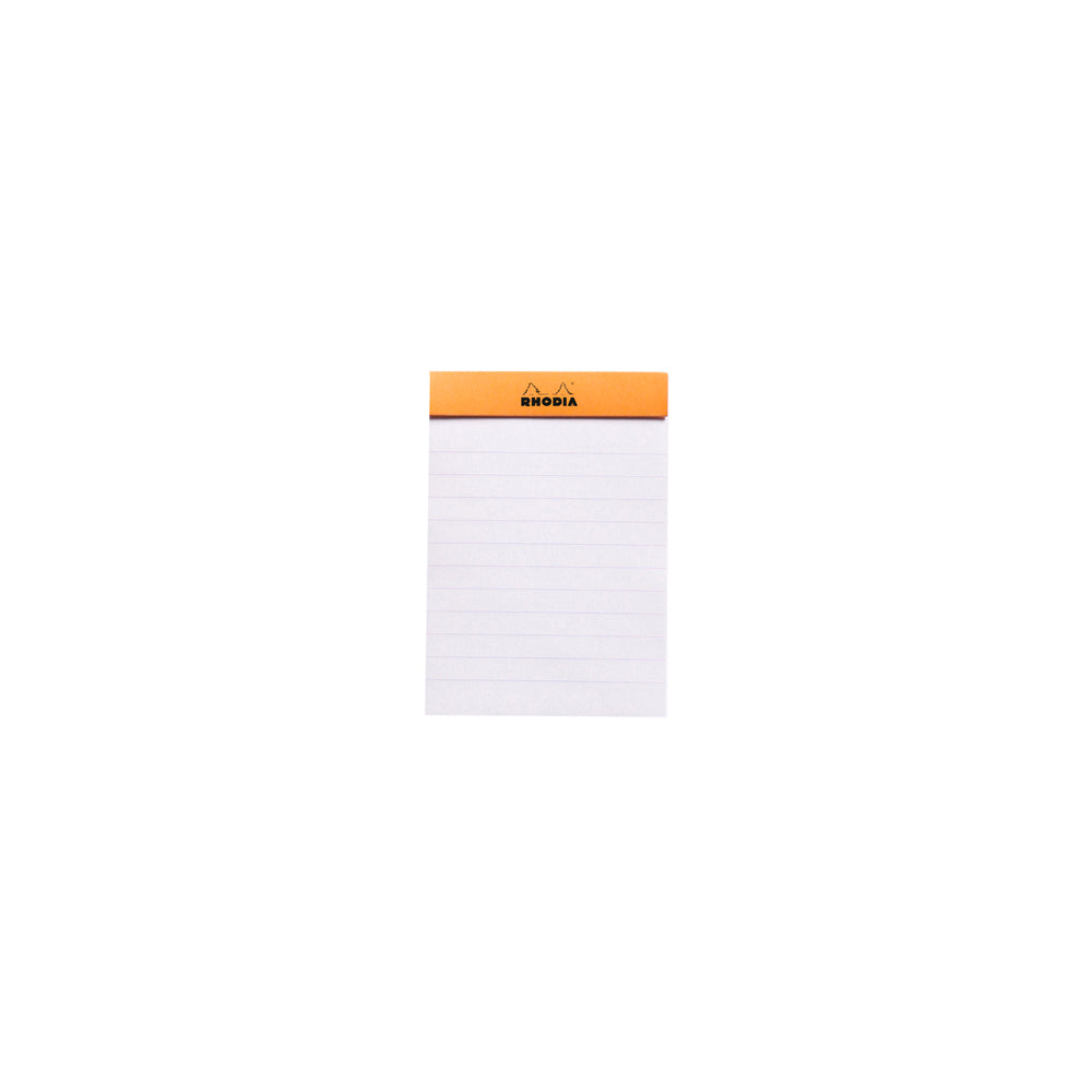 Rhodia No. 11 Top Stapled Notepad A7 Lined Orange