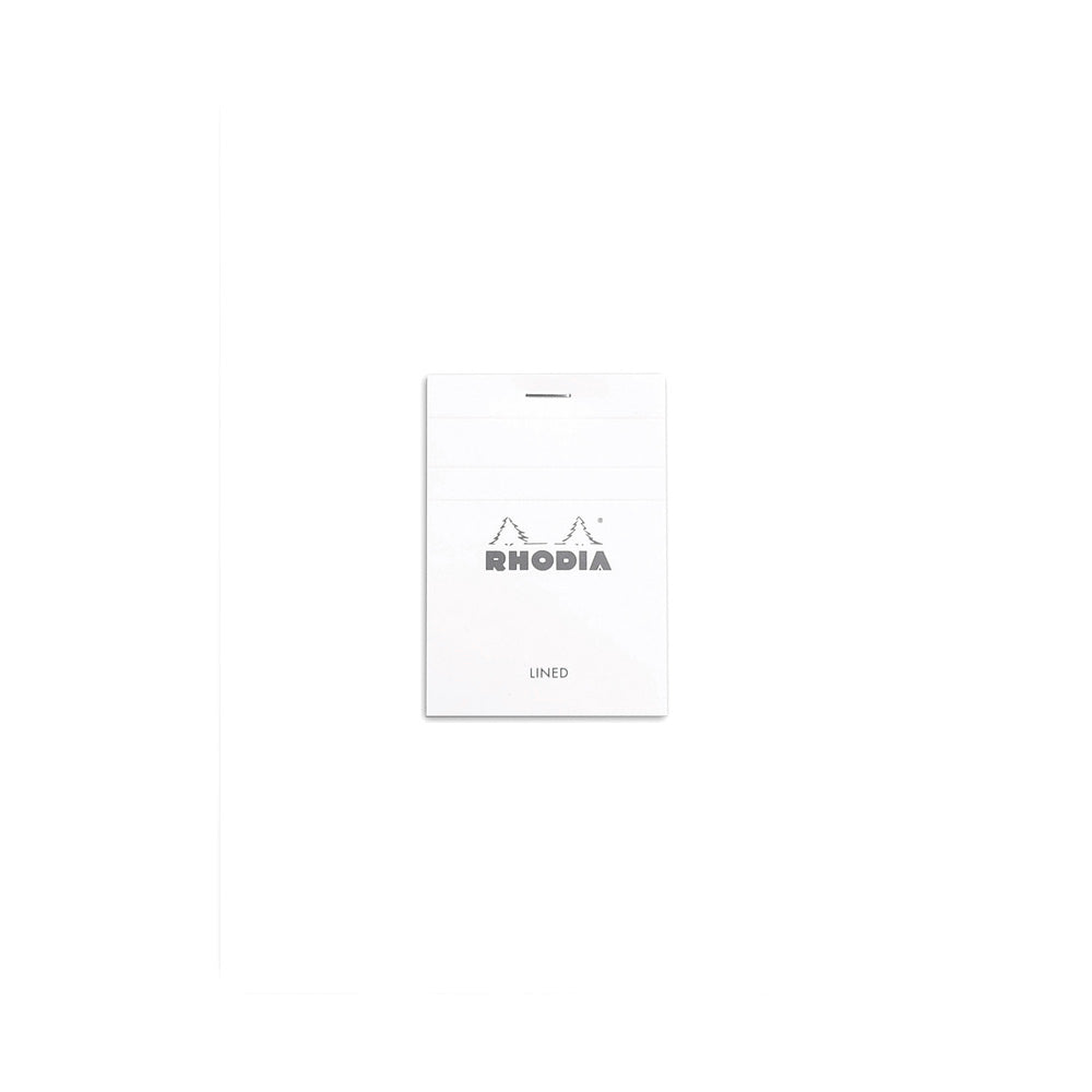 Rhodia No. 11 Top Stapled Notepad A7 Lined White