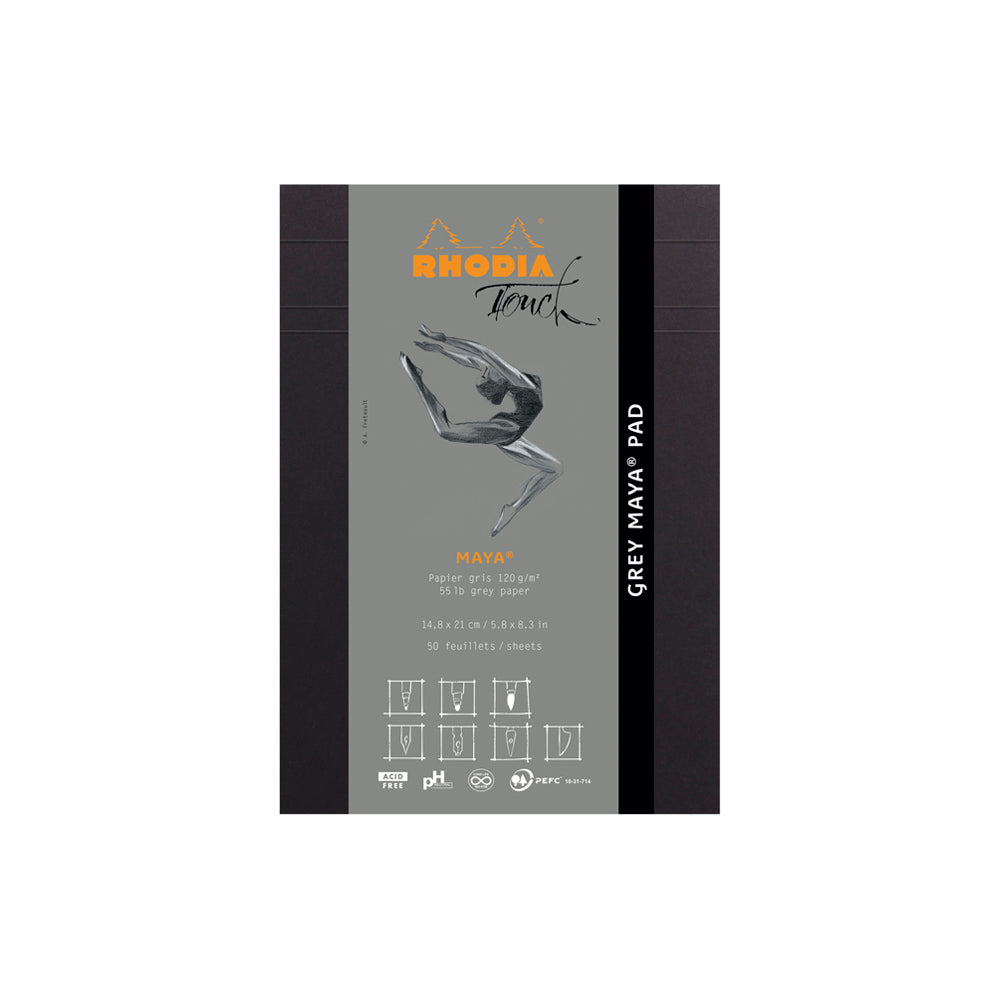 Rhodia Touch Grey Maya Pad A5 Blank
