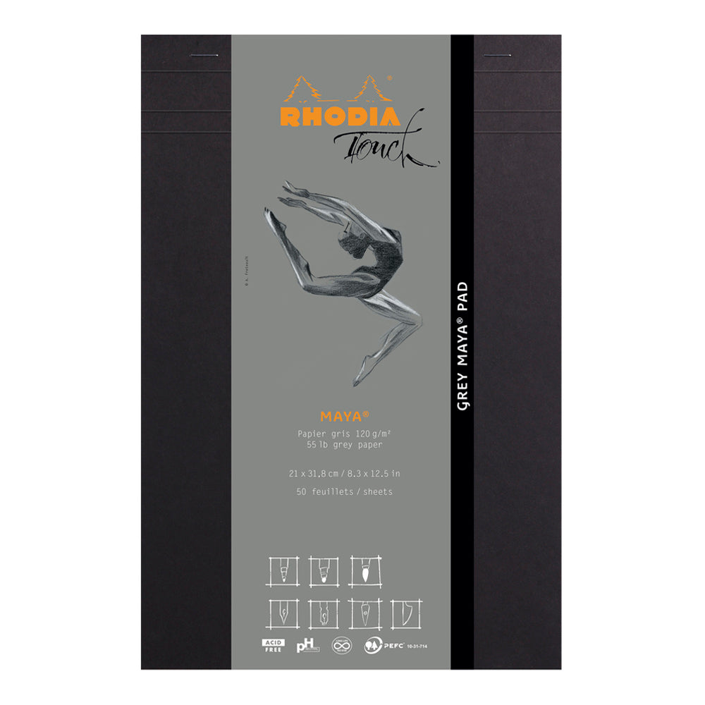 Rhodia Touch Grey Maya Pad A4+ Blank