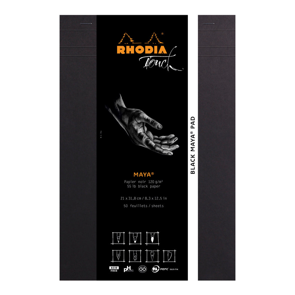 Rhodia Touch Black Maya Pad A4+ Blank