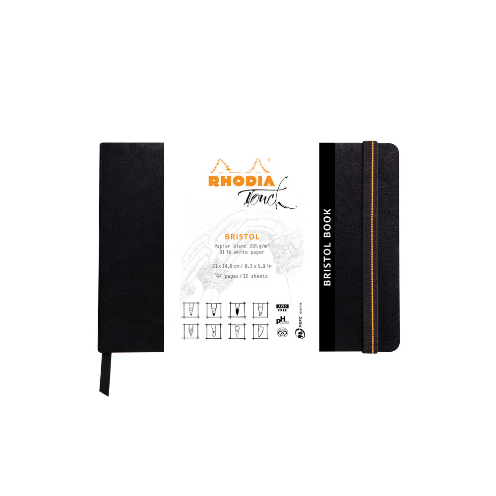 Rhodia Touch Bristol Sketchbook Softcover A5 Landscape Blank