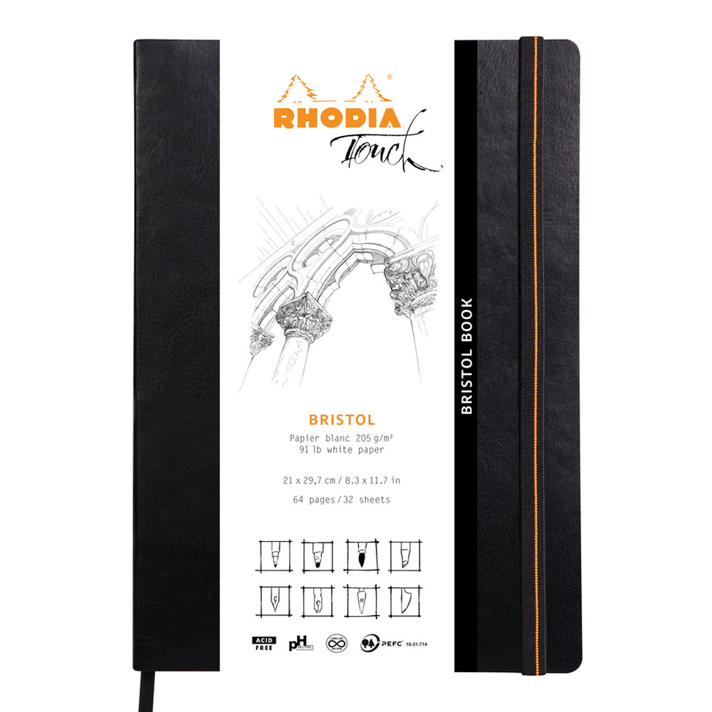 Rhodia Touch Bristol Sketchbook Softcover A4 Portrait Blank