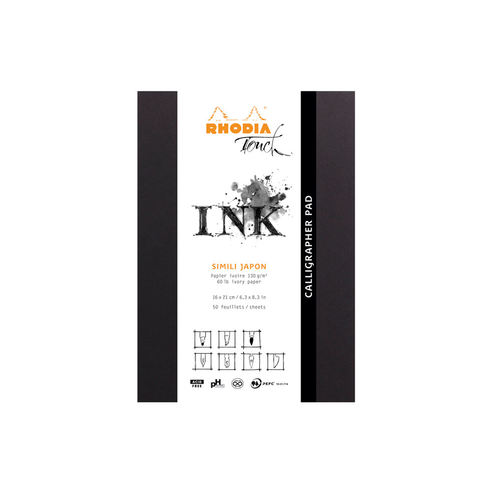 Rhodia Touch Calligrapher Pad Clothbound A5+ Blank