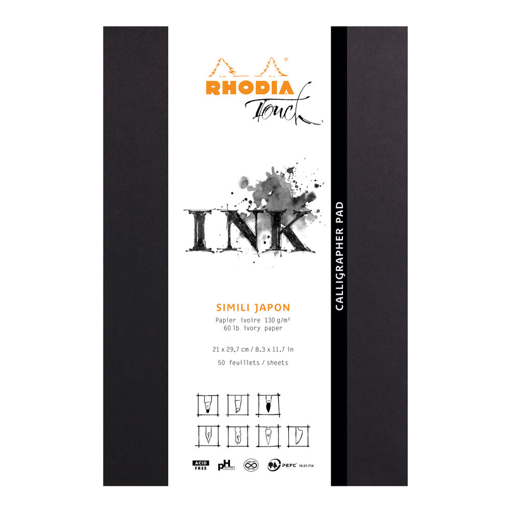 Rhodia Touch Calligrapher Pad Clothbound A4 Blank