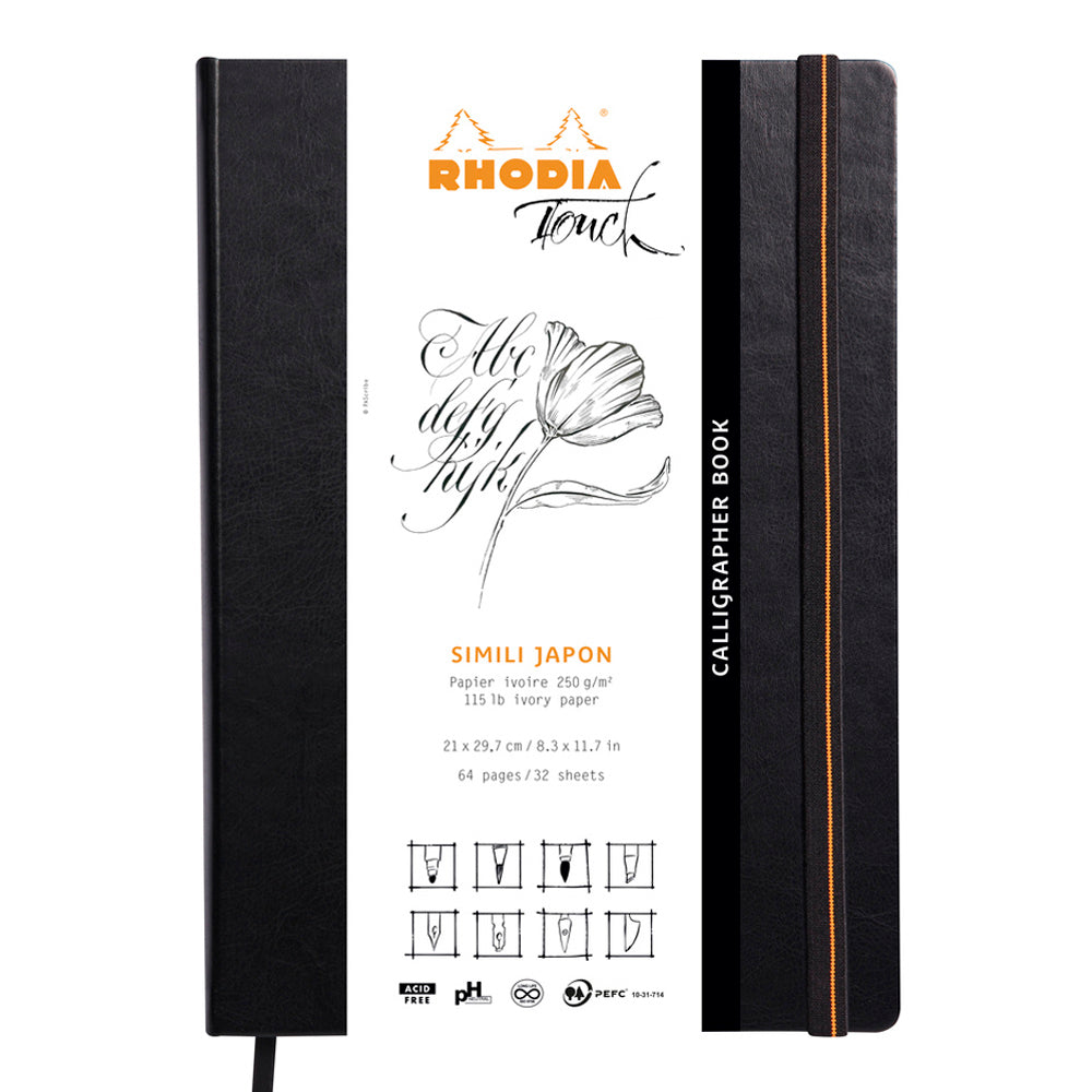 Rhodia Touch Calligrapher Book Hardcover A4 Portrait Blank