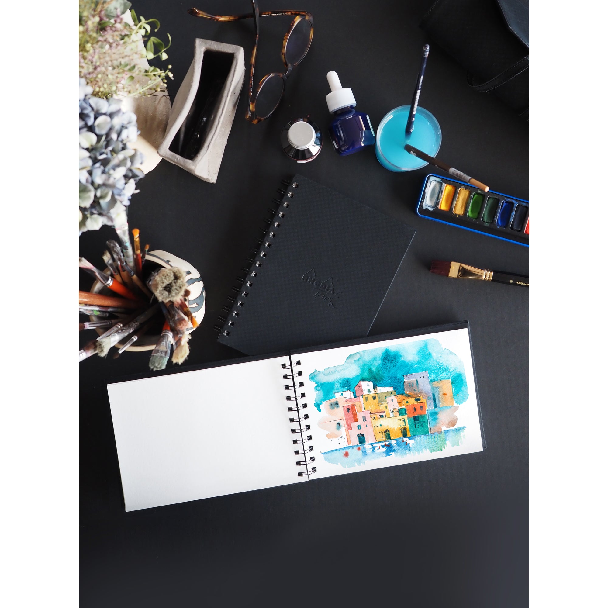 Rhodia Touch Wirebound Watercolour Book (Cold Pressed Paper) A6 Portrait