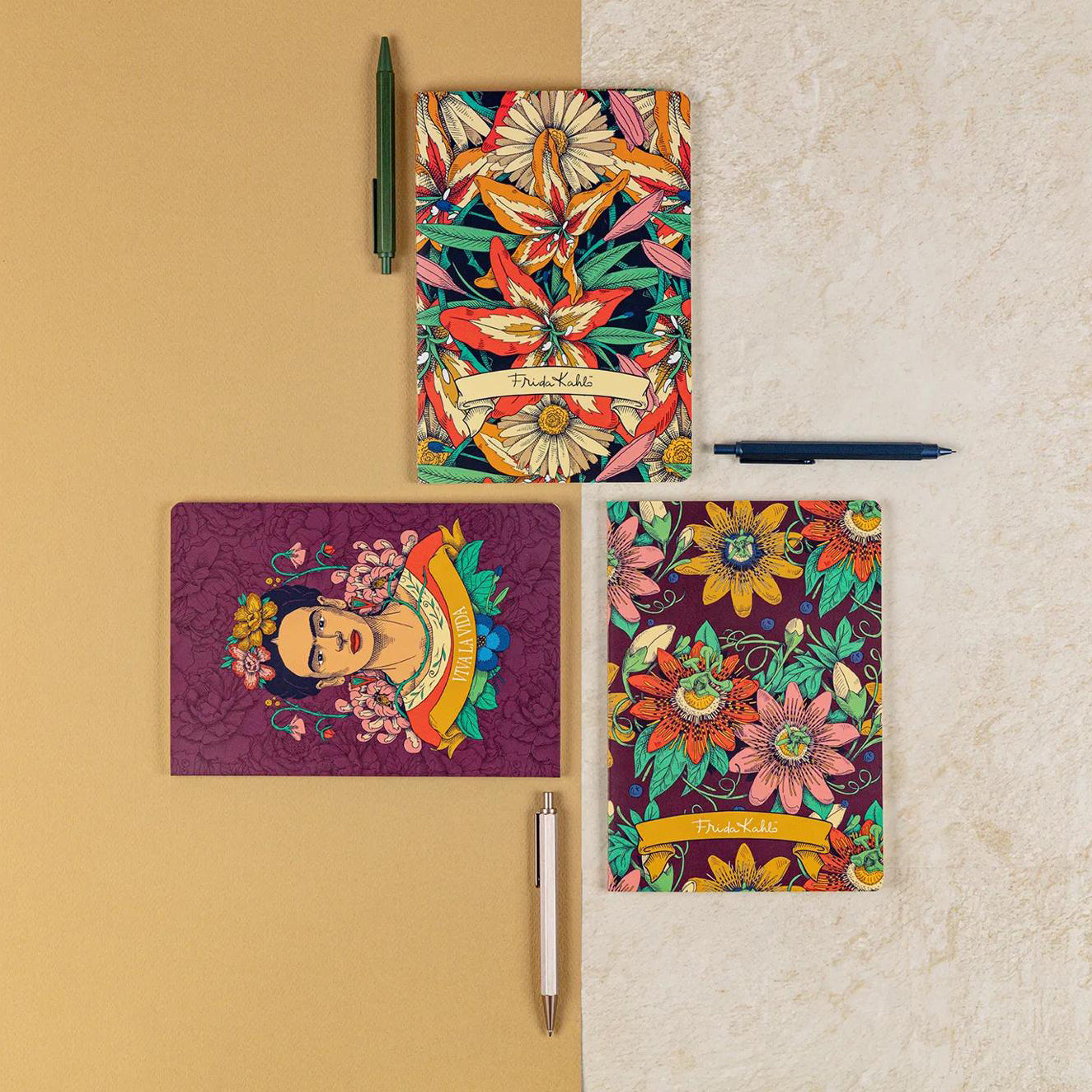 Clairefontaine x Frida Kahlo Stitched Notebook A5 Lined (3 Cover Designs)