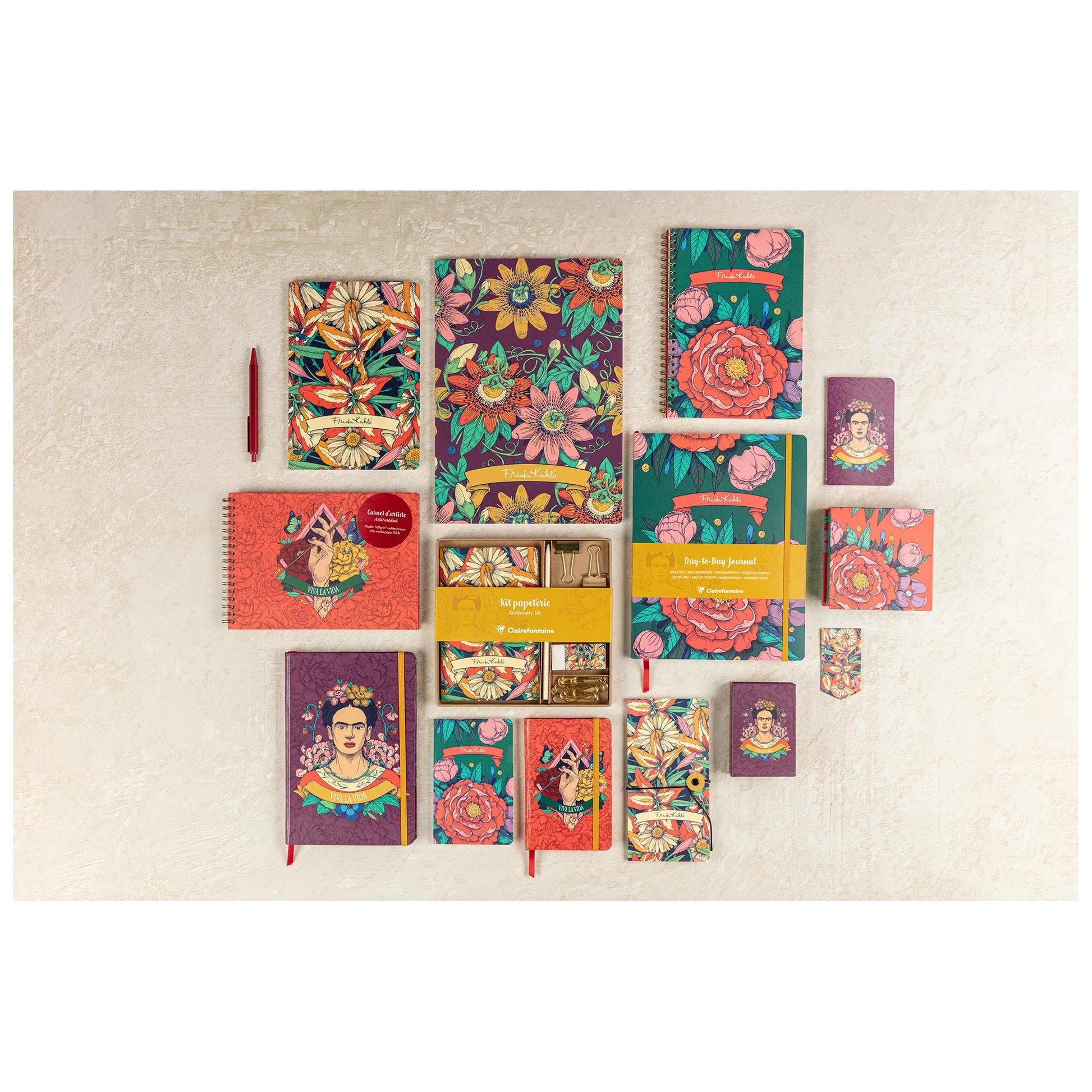 Clairefontaine x Frida Kahlo Stitched Notebook A5 Lined (3 Cover Designs)