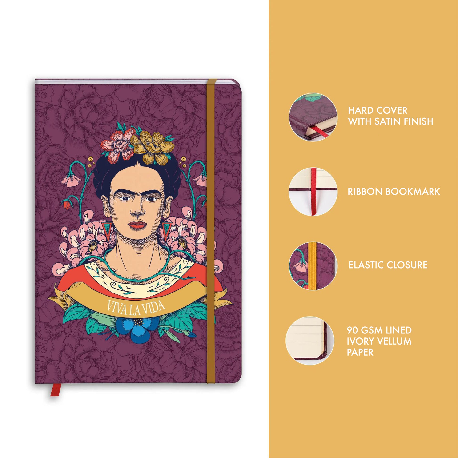 Clairefontaine x Frida Kahlo Hardcover Notebook A5 Lined (4 Cover Designs)