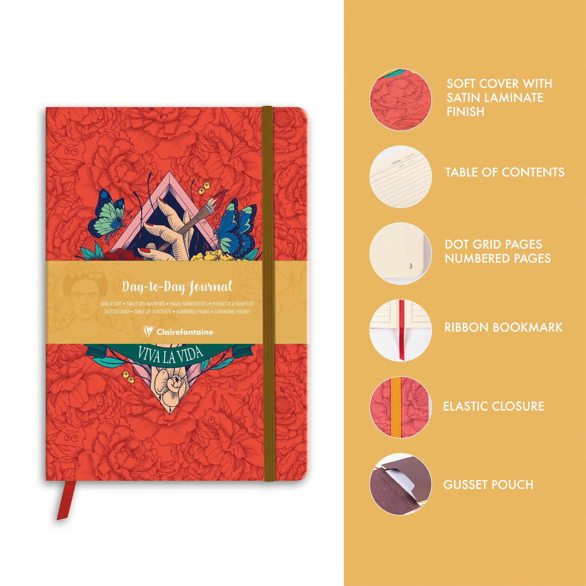 Clairefontaine Frida Kahlo Day-To-Day Journal B5
