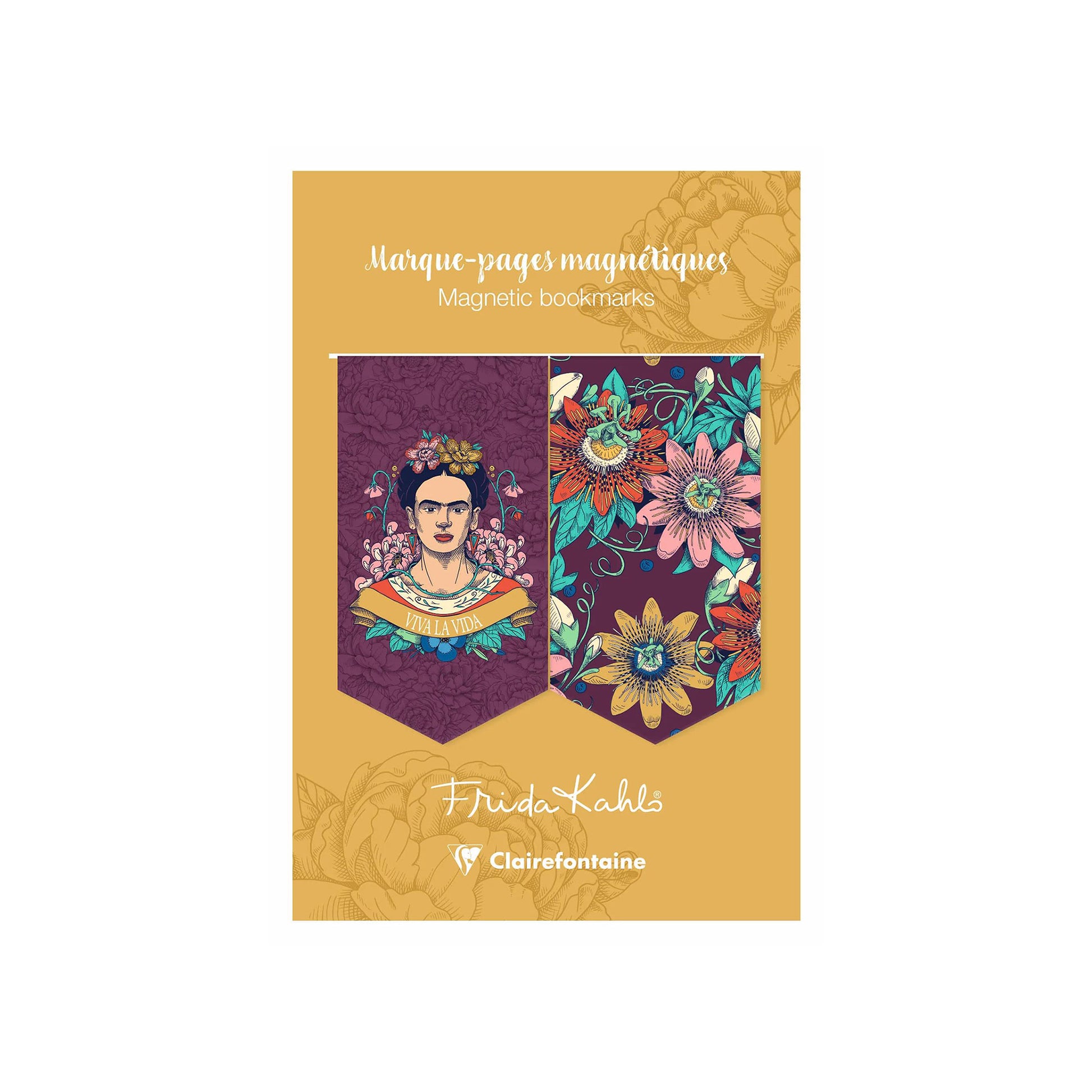 Clairefontaine Frida Kahlo Set of 2 Magnetic Bookmarks