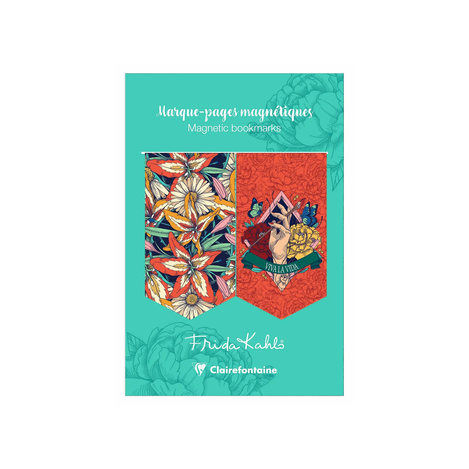 Clairefontaine Frida Kahlo Set of 2 Magnetic Bookmarks