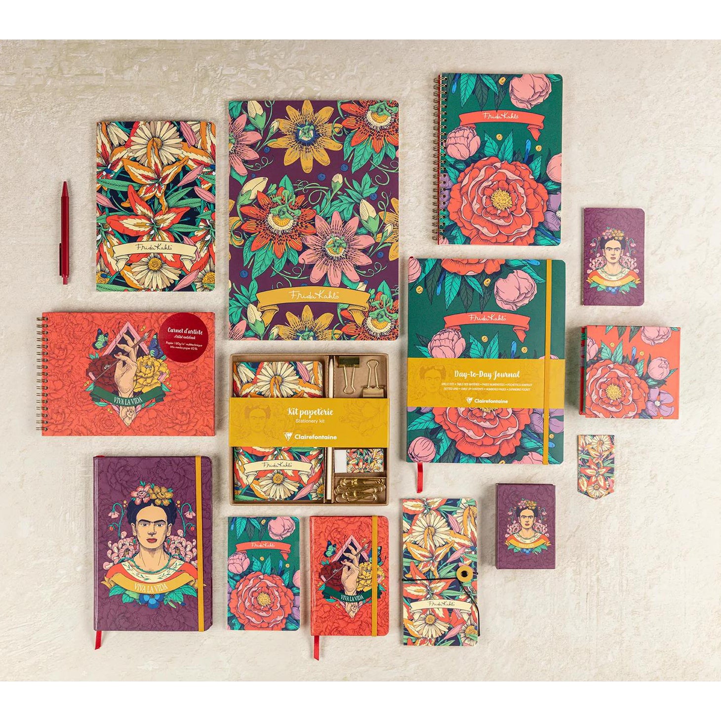 Clairefontaine x Frida Kahlo Set of 2 Magnetic Bookmarks