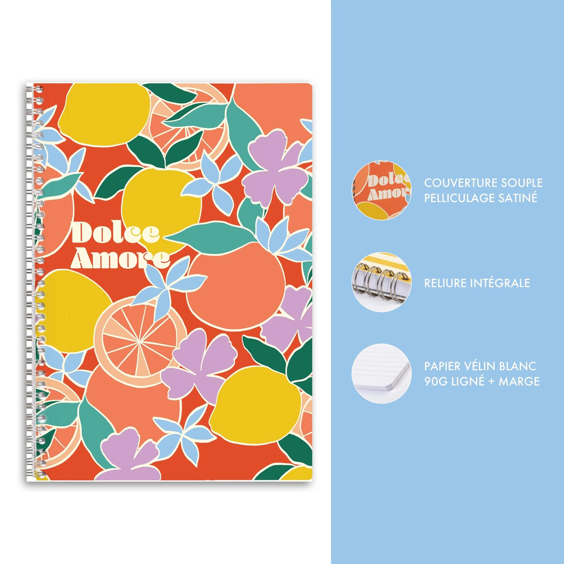 Clairefontaine Dolce Amore Wirebound Notebook A4 Lined (2 Cover Designs)