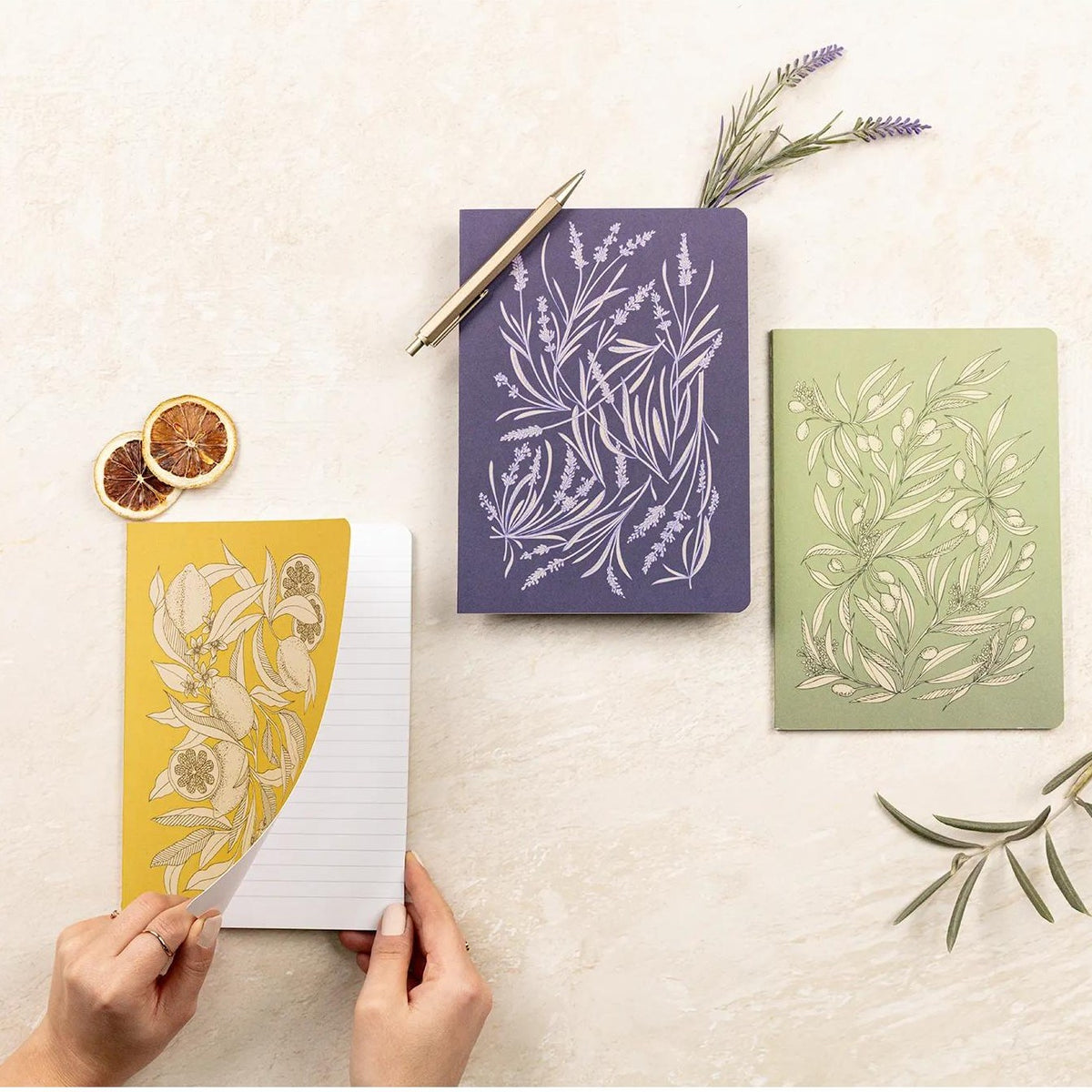 Clairefontaine Garden of Senses Stitched Notebook A5 Lined (3 Cover Designs)