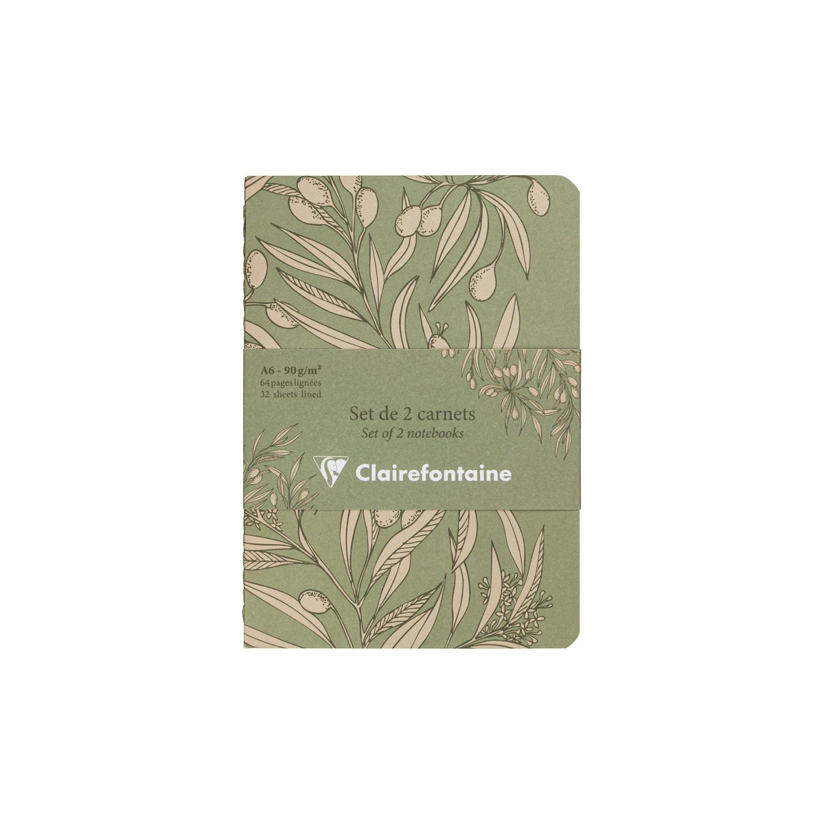 Clairefontaine Garden of Senses Set of 2 Stitched Notebooks A6 Lined (2 Designs)