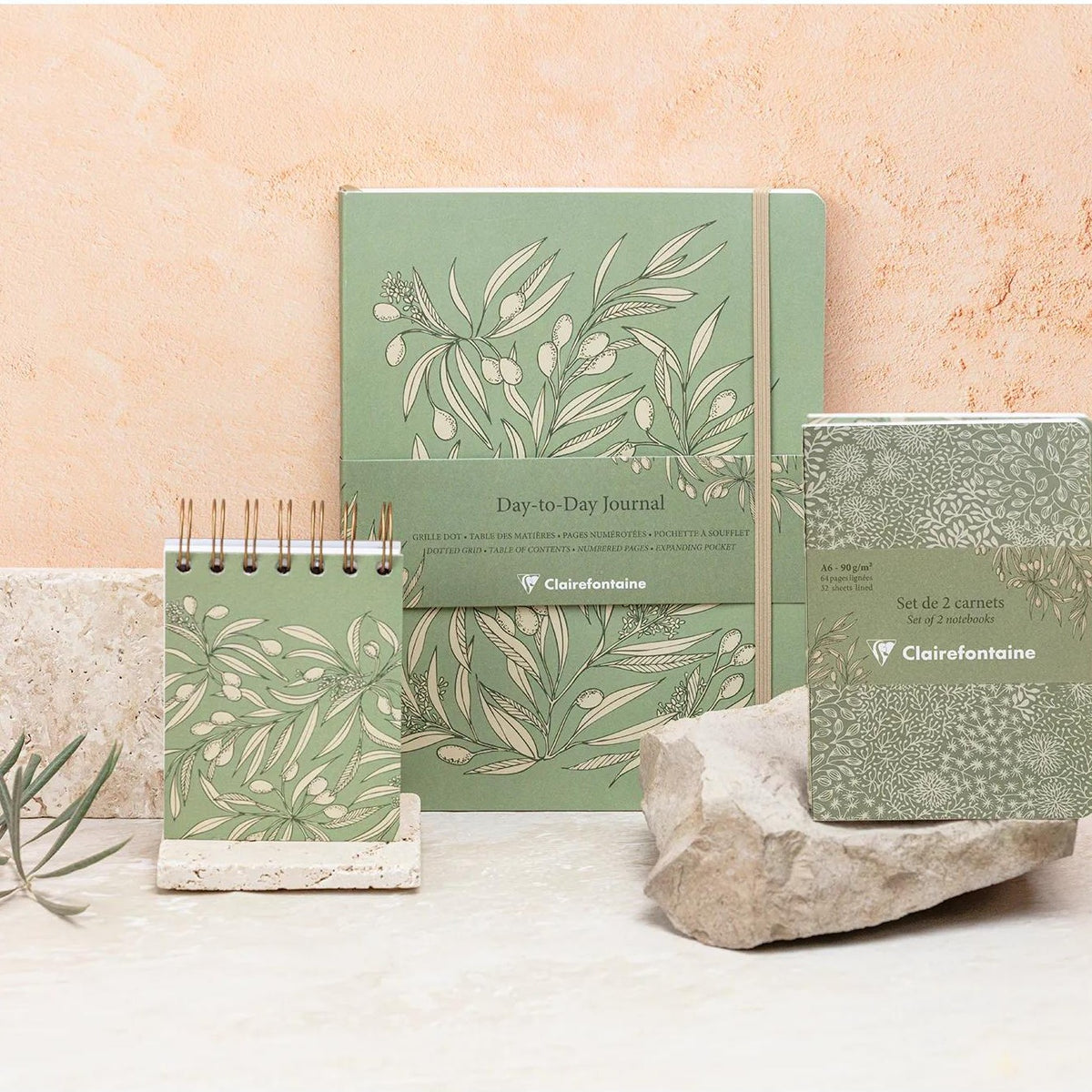 Clairefontaine Garden of Senses Set of 2 Stitched Notebooks A6 Lined (2 Designs)