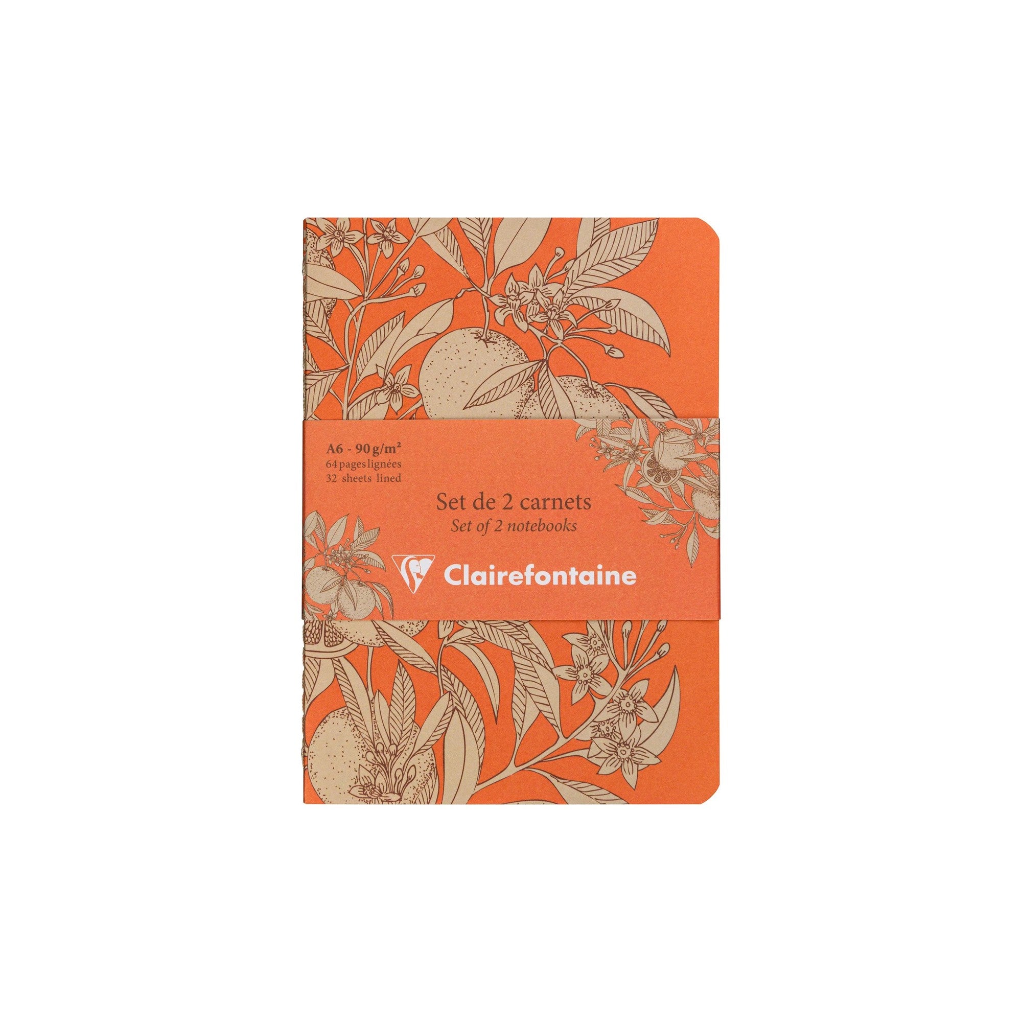 Clairefontaine Garden of Senses Set of 2 Stitched Notebooks A6 Lined (2 Designs)