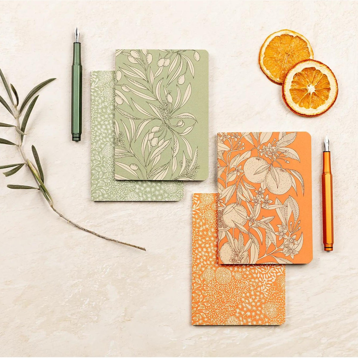 Clairefontaine Garden of Senses Set of 2 Stitched Notebooks A6 Lined (2 Designs)