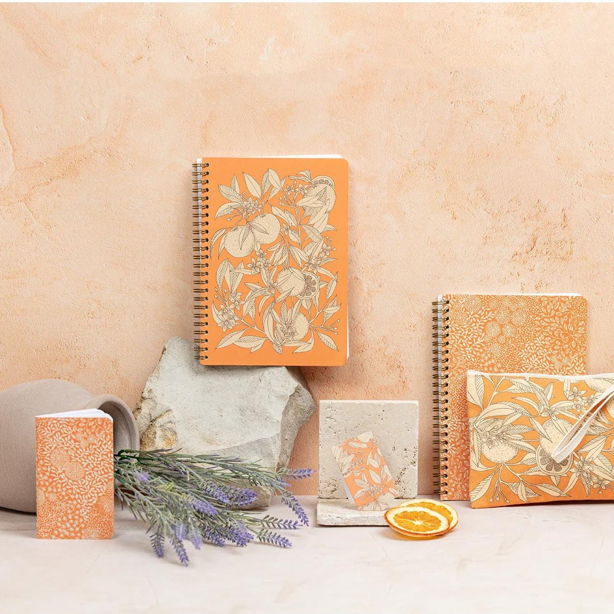 Clairefontaine Garden of Senses Flat Cotton Pouch Oranges