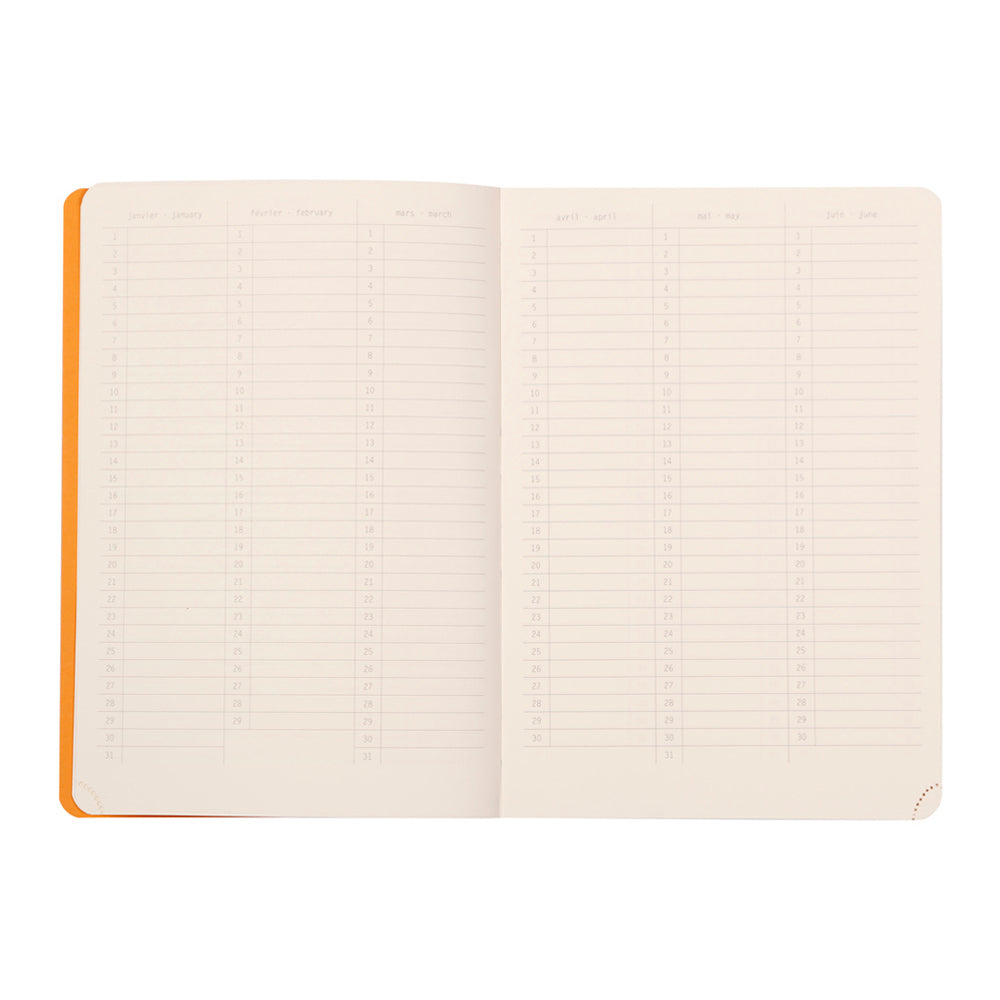 Rhodiarama Perpetual Undated Planner A5 Black