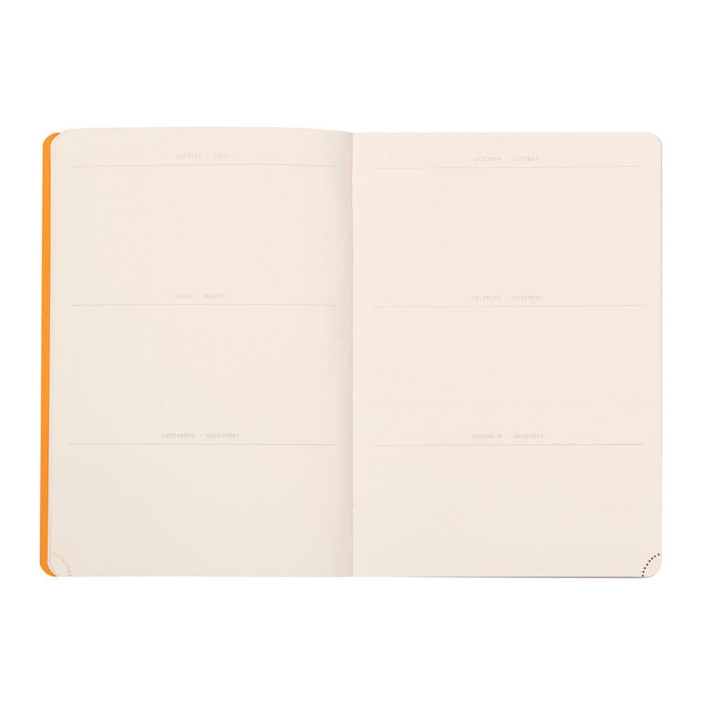 Rhodiarama Perpetual Undated Planner A5 Black