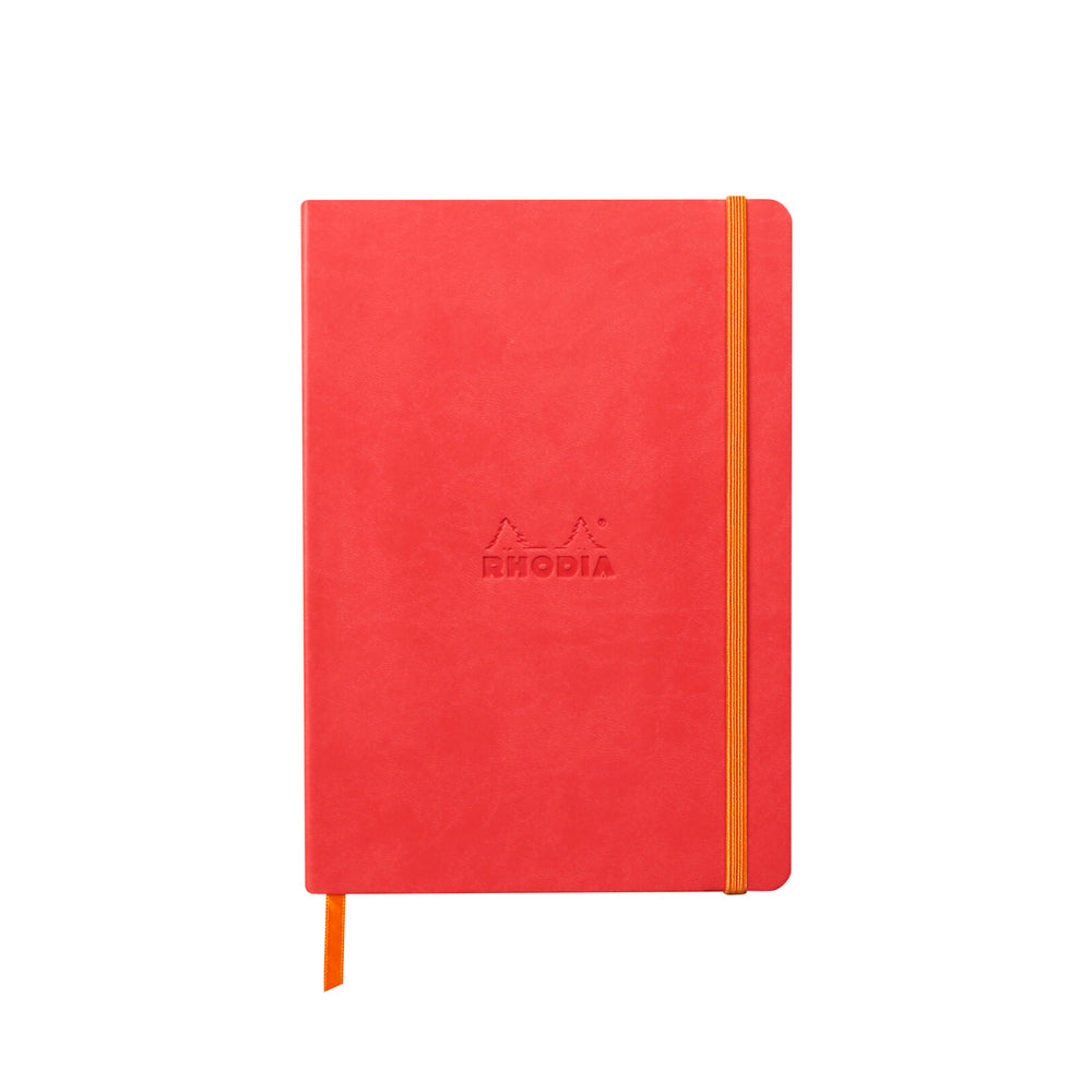 Rhodiarama Classic Softcover Notebook A5 Lined Coral