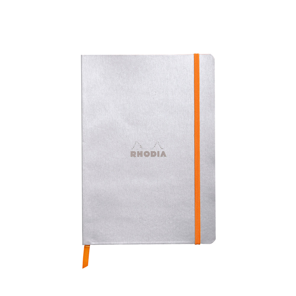 Rhodiarama Classic Softcover Notebook A5 Lined Silver