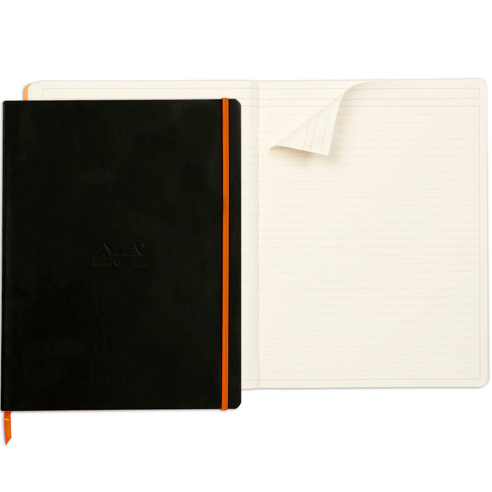 Rhodiarama Classic Softcover Notebook A4+ Lined Black
