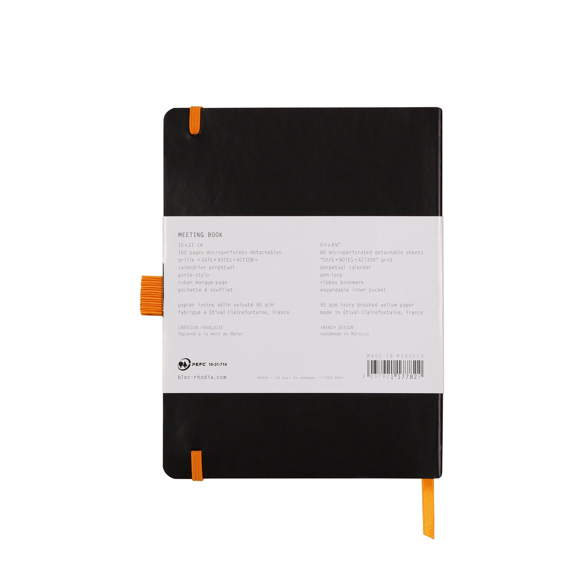 Rhodiarama Meeting Book A5+ Black