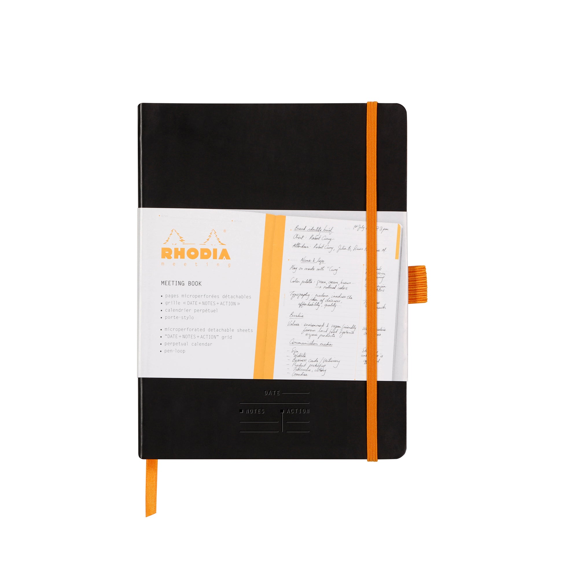 Rhodiarama Meeting Book A5+ Black