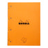 Rhodia Side Stapled Notepad With 4 Holes A4+ Seyes Orange