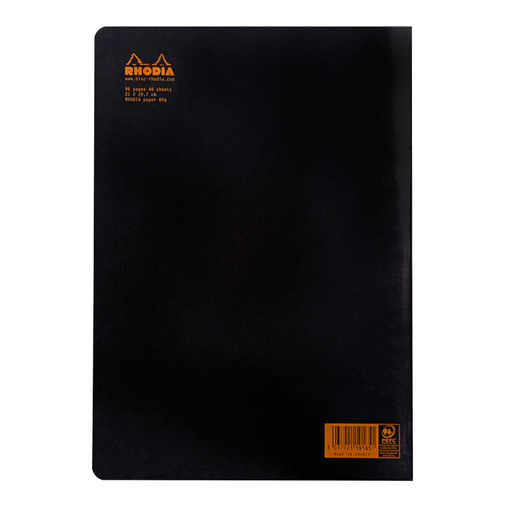 Rhodia Cahier Notebook A4 Grid Black