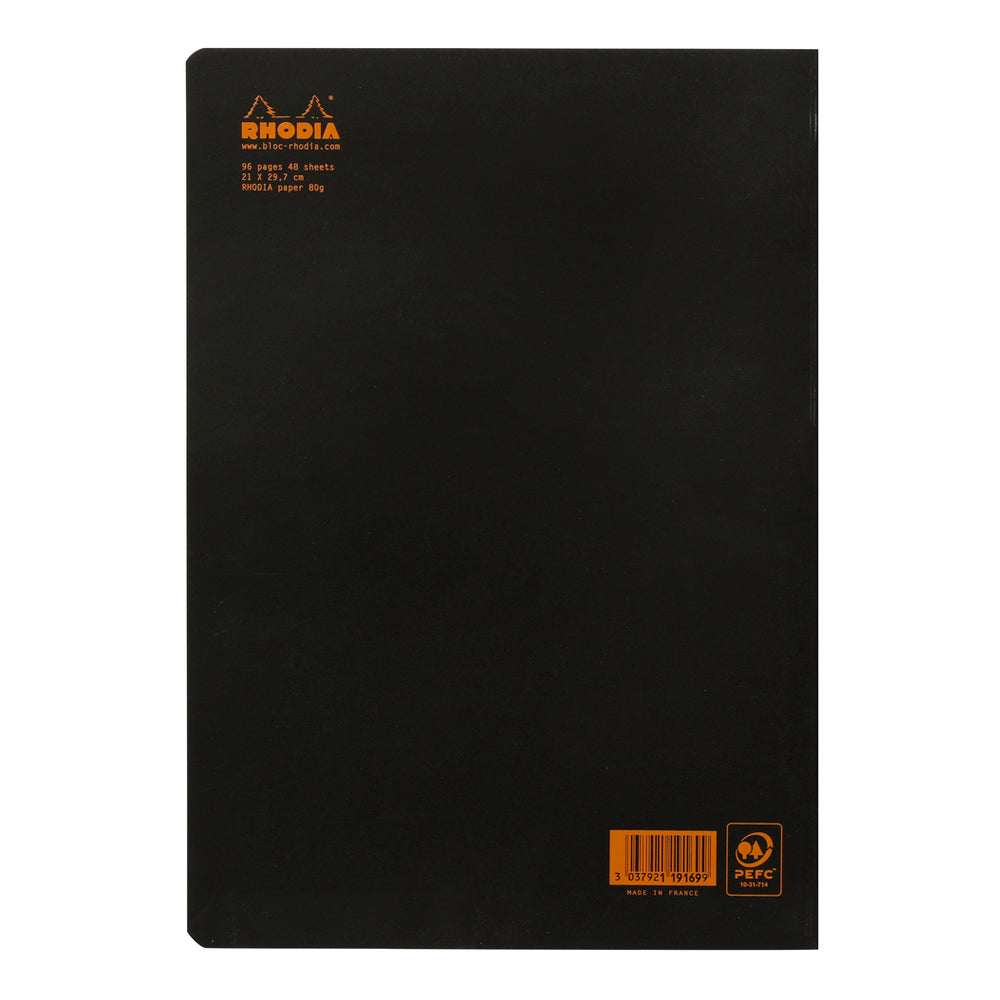 Rhodia Cahier Notebook A4 Lined Black
