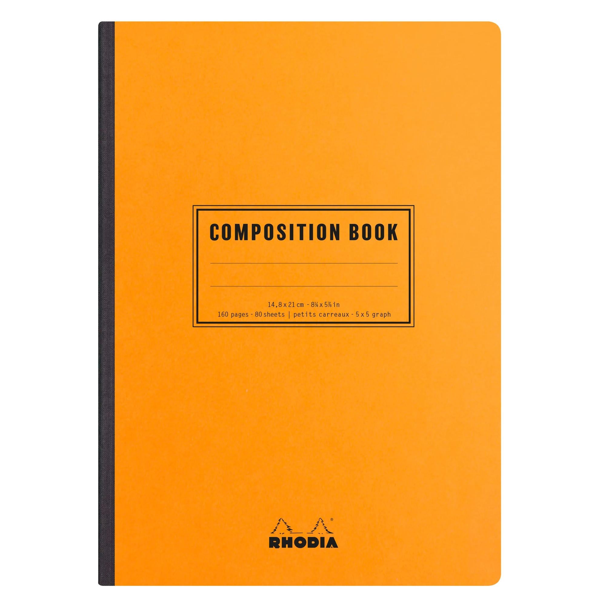 Rhodia Composition Book A5 Grid Orange