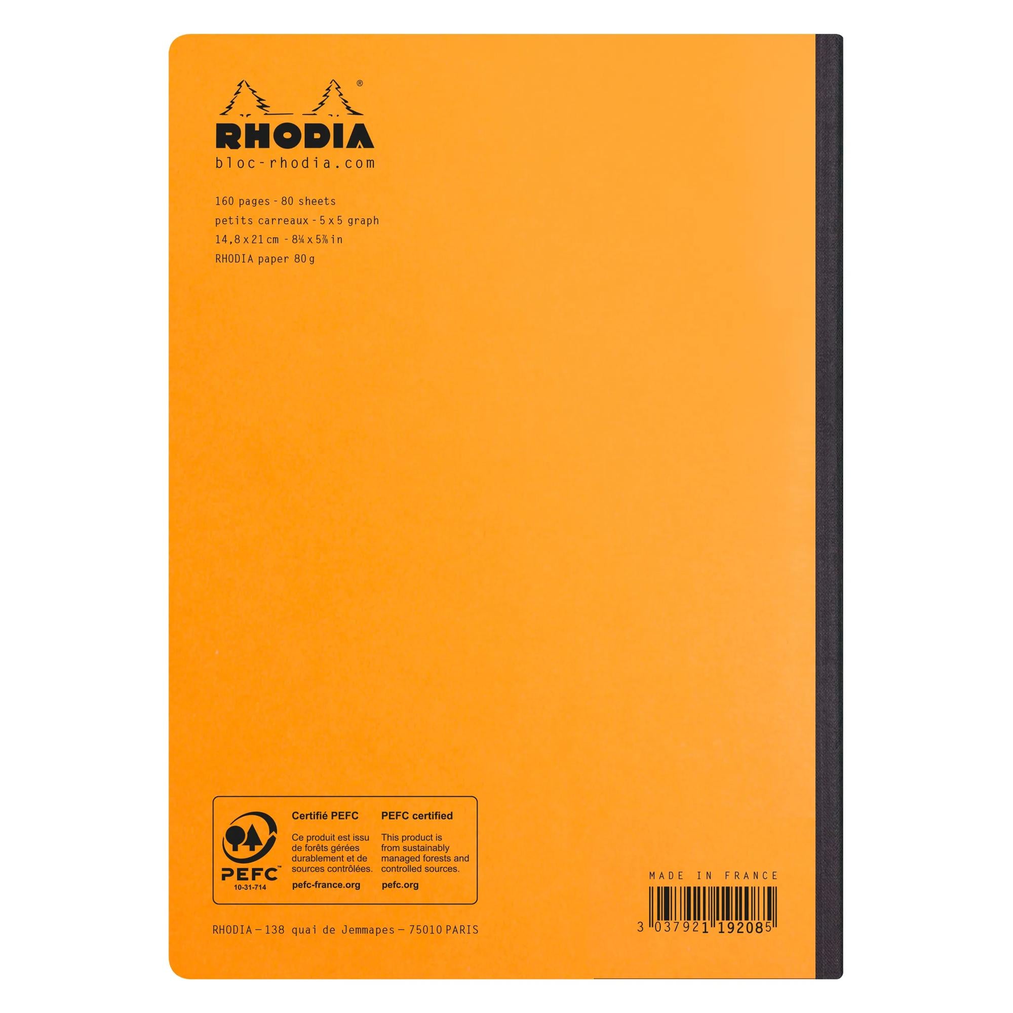 Rhodia Composition Book A5 Grid Orange