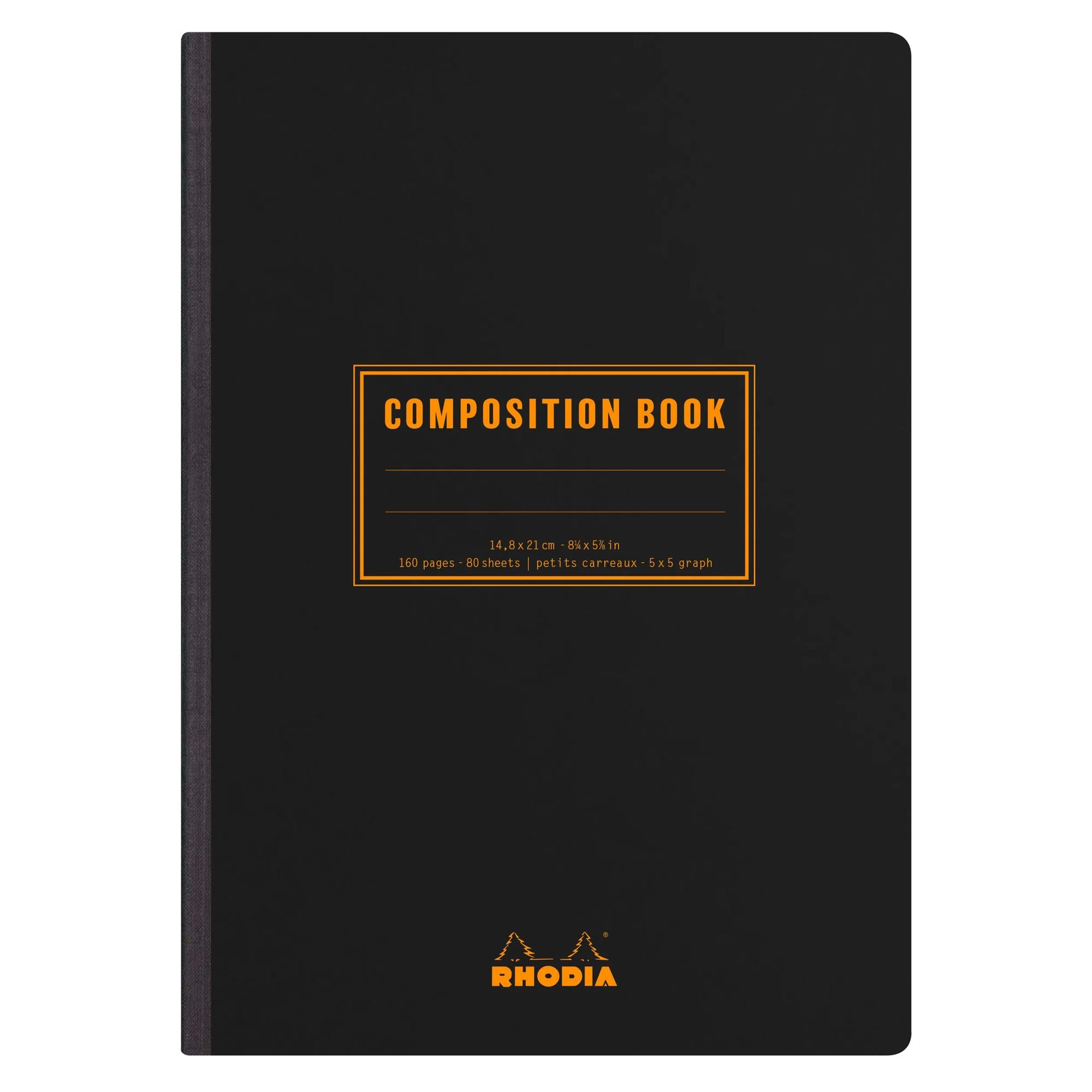 Rhodia Composition Book A5 Grid Black