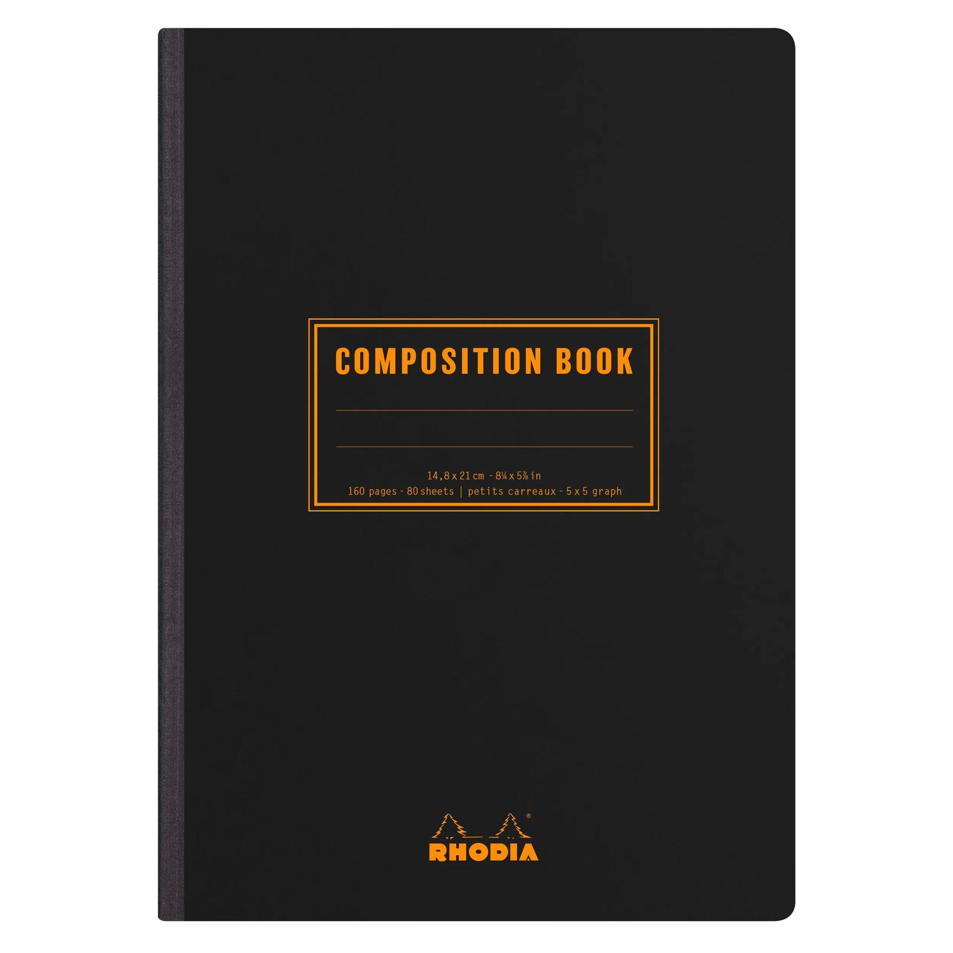 Rhodia Composition Book A5 Grid Black