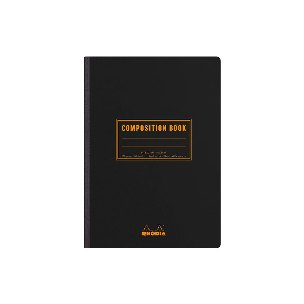 Rhodia Composition Book A5 Lined Black